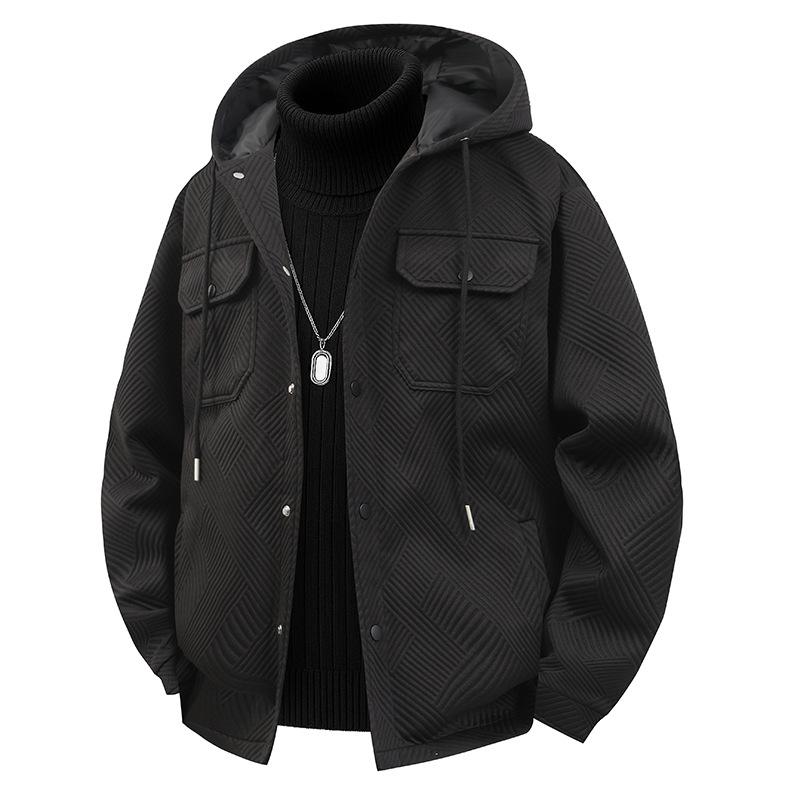 Men's Plus Size American Style Hooded Jacket - Spring/Autumn Trend