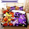 3pcs Smiling Critters1 Pattern Bedding Set Duvet Cover Set Includes Duvet Cover &pillowcases, Perfect All Season Bedroom Decoration & Gift