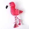 Pet Dog Squeaky Toys Interactive Cartoon Animal Flamingo Shape Dog Chew Toy Training Products Puppy Sound Toys For Small Meduim