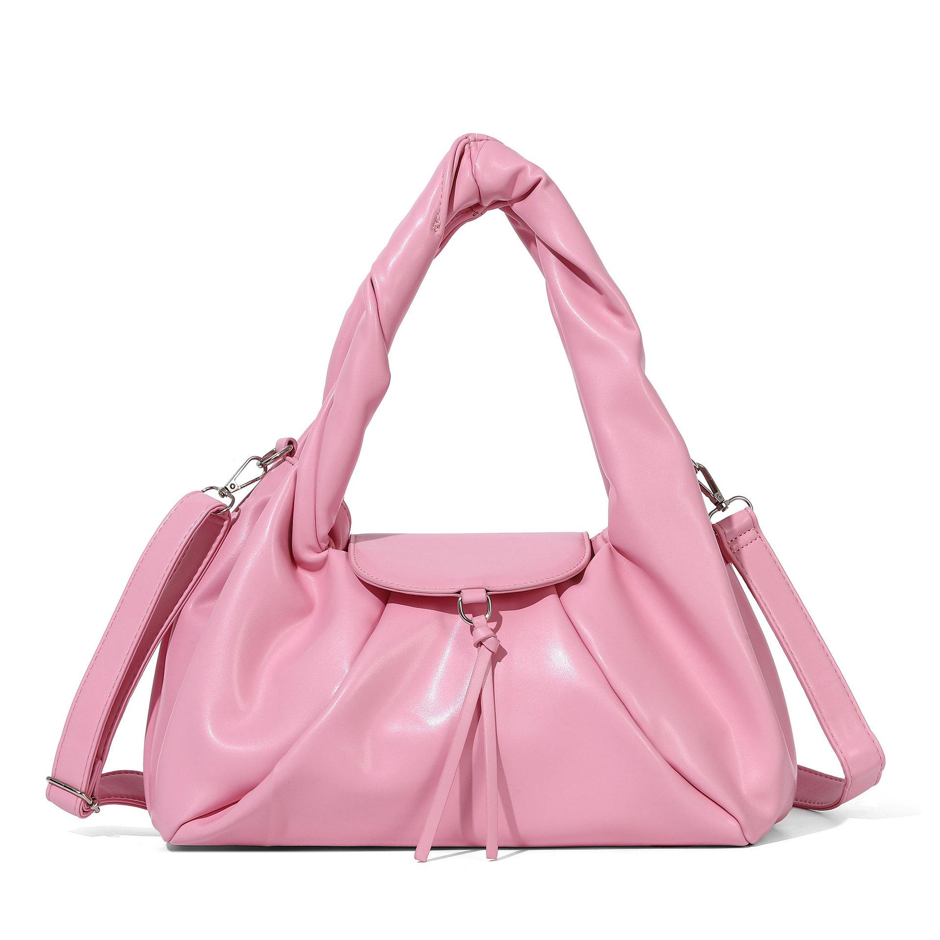

Vintage High-Quality Simple Large Capacity Commuter Daily Travel Bag Multifunctional Fashion Versatile Shoulder Crossbody Bag рожевий