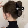 Vintage Pearl Black Hair Claws For Women Girls Temperament Hair Ornament Simple Hair Clips Hairpin Hair Accessories