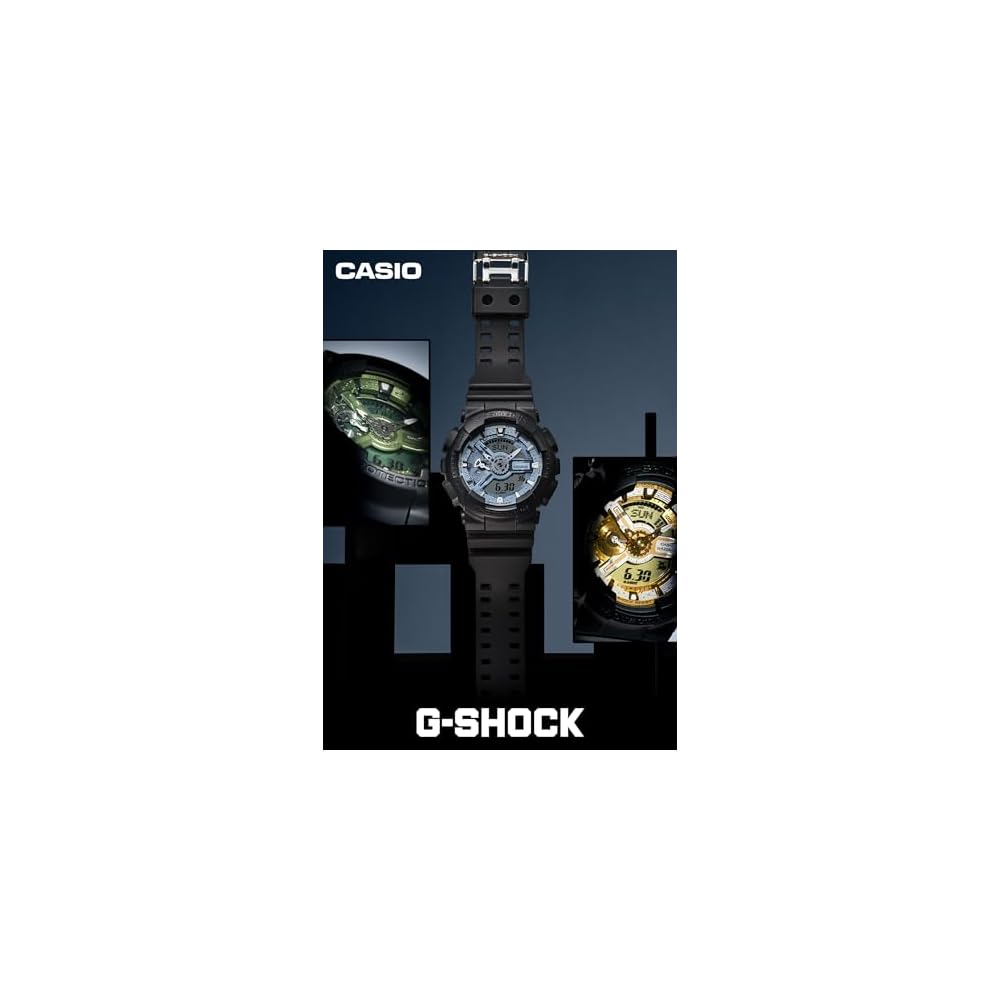 Casio G-Shock GA-110CD-1A3JF Men's Watch Metallic Color Dial Black Resin Strap