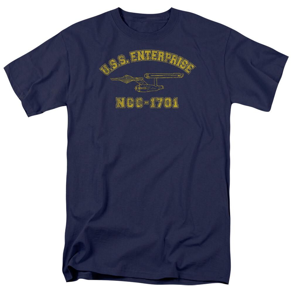 Star Trek Enterprise Athletic T Shirt Licensed Sci-Fi TV Classic Tee Navy Blue XXXL