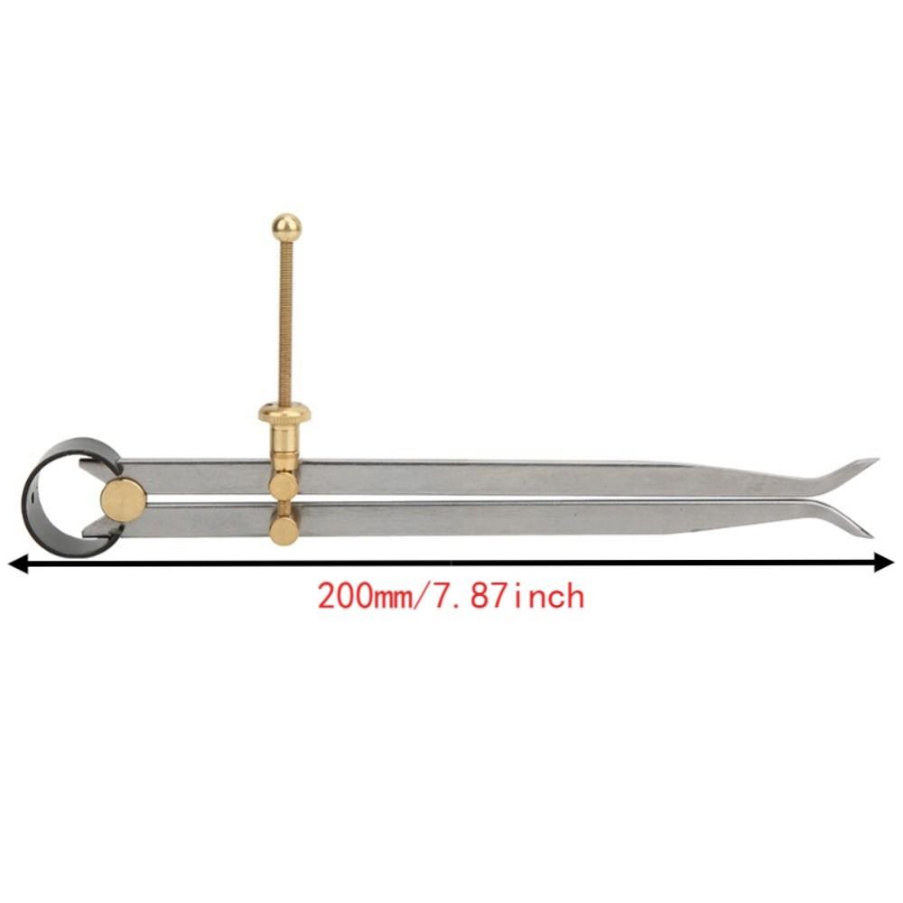 Brass Spring Divider Heat Quenched Spring Joint Caliper Durable Flat Leg Caliper For Scribing