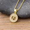 A piece of A-Z letters elegant and beautiful pendant necklace suitable for women men's initials fashionable versatile jewelry accessories