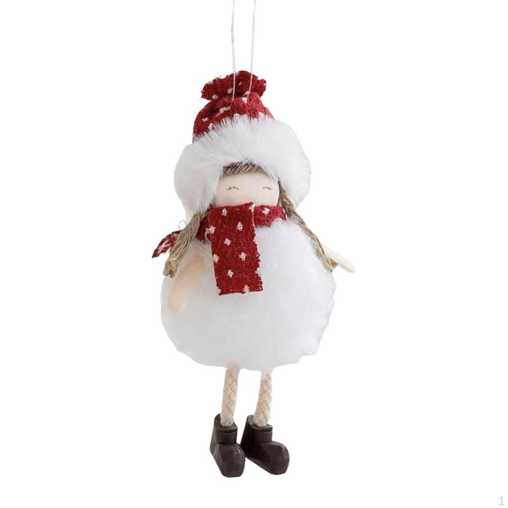 Lovely Plush Doll Pendant Christmas Tree Hanging for Office Fireplace Hallway Window