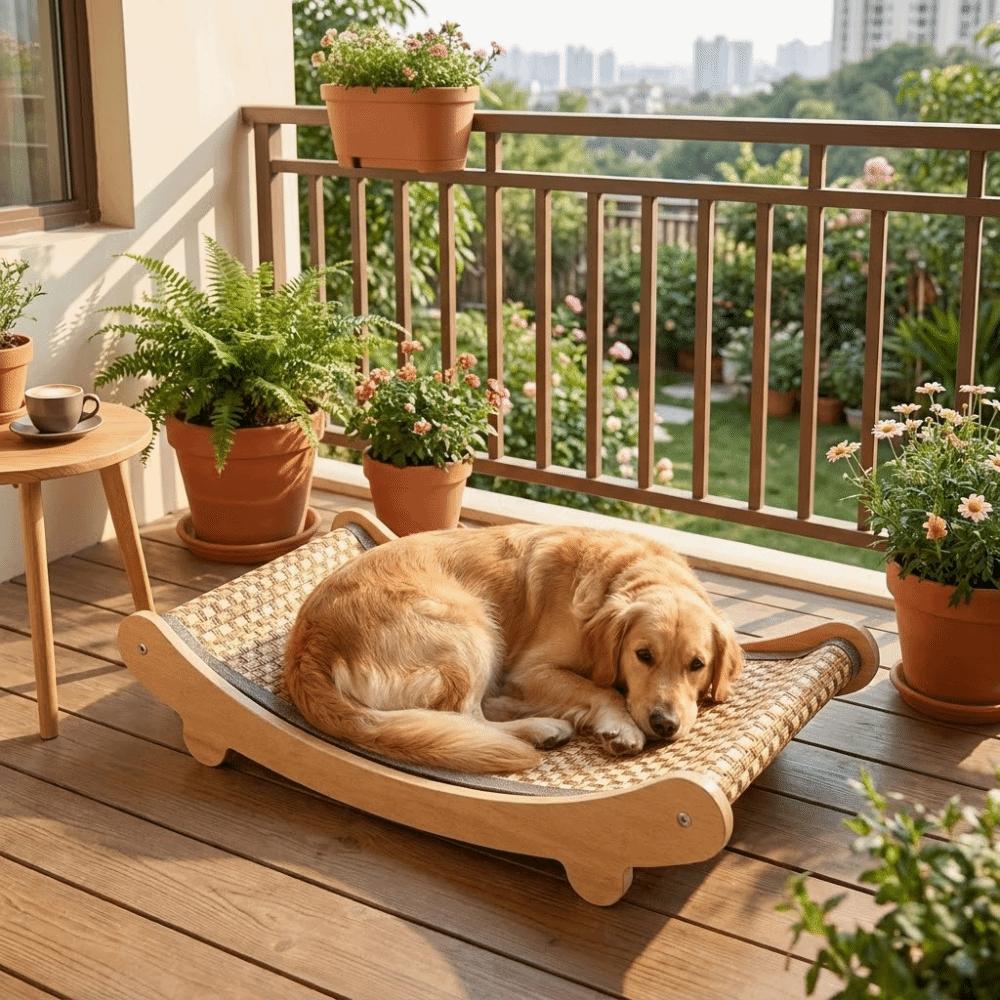 Arc Shaped Cat Rocking Chair Wear-Resistant Cat Sleeping Bed Cat Scratching Pads Playing