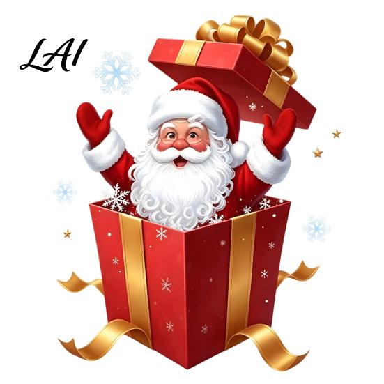 Holiday Glass Decals Santa Gift Box Sticker Christmas Static Window Decal Removable Waterproof Claus Decorations PVC Decal for Doors Windows,