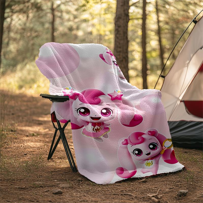 1pc Catch Teenieping Magic Sweethear2 Theme Blanket - Digital Print, Polyester, Cozy for All Seasons, Perfect for Outdoor, and Travel
