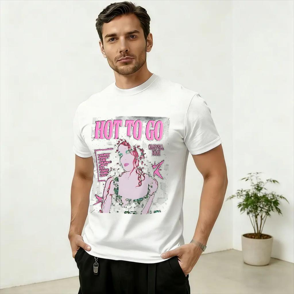 Singer Chappell Roan Art Unisexs T Shirts Vintage Tee Shirt Short Sleeve Crewneck TShirts 100 Cotton Plus Size Clothing