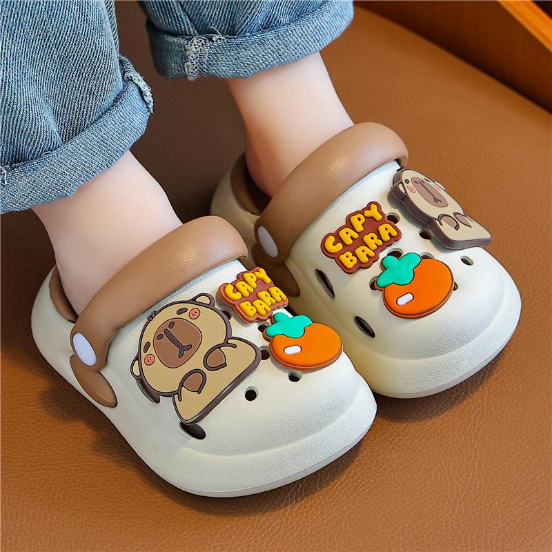 Capybara Soft Sole Non-slip Summer Slippers for Toddlers and Kids