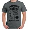 Taekwondo T-Shirt World Champion Mens Martial Arts Training Top MMA Competition