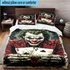 3PCS Cool clown Pattern 3pcs Bedding,Including 3PCS Duvet Cover And 2pcs Pillowcases Perfect for Christmas,Ideal for Bedroom, Dormitory