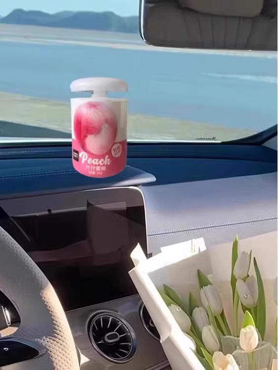 Car Air Freshener - Peach, Pineapple, Grape Scent, Long-Lasting Odor Eliminator for Toilets
