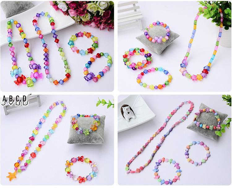 Acrylic Educational DIY Bracelet & Necklace Beading Kit for Girls