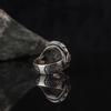 He Cheng European and American Fashion Punk Black Gemstone Carved Retro Men's Ring