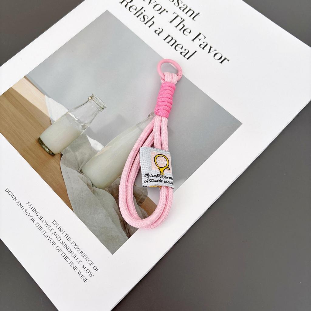 Color Block Double Rope Braided Phone & Keychain Lanyard Strap