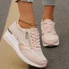 37-44 Large Size Women's Platform Shoes New Fashion Side Zipper Casual Sneakers Comfortable Breathable Lightweight Running Shoes