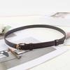Women Belt Adjustable Length Imitation Leather Waistband Solid Color Waist Belt Dresses Shirts Pants Skirts Accessories