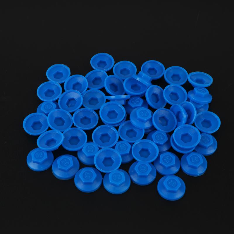 Outer Hexagonal Screw Waterproof Caps 50PCS Wear-resistant Plastic Protection Covers for Deck Building Garden Shed Assembly Outdoor Repair Works