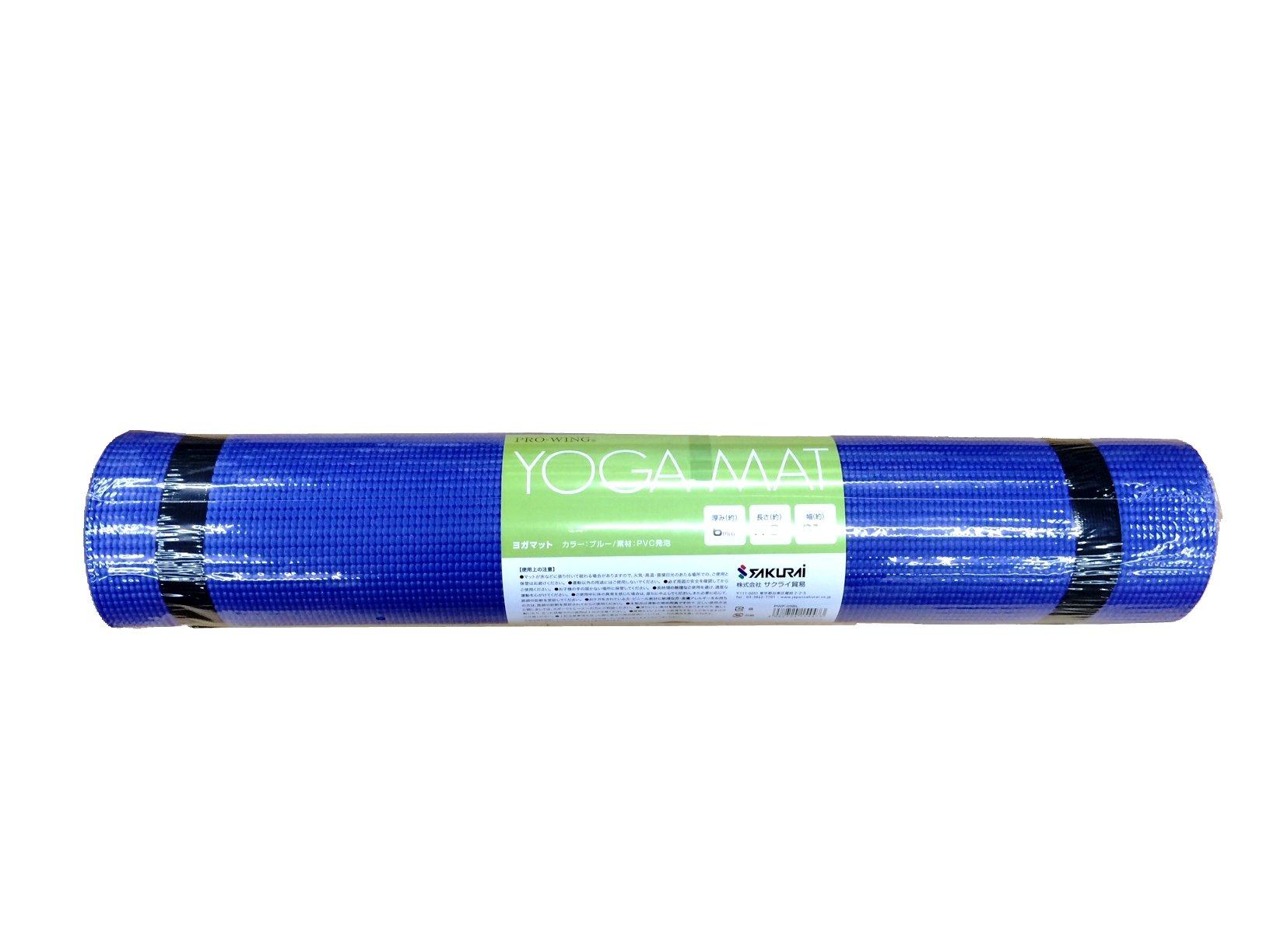 

SAKURAI Fitness Yoga Mat Thickness 6mm Blue PRO-WING PWF-05BL