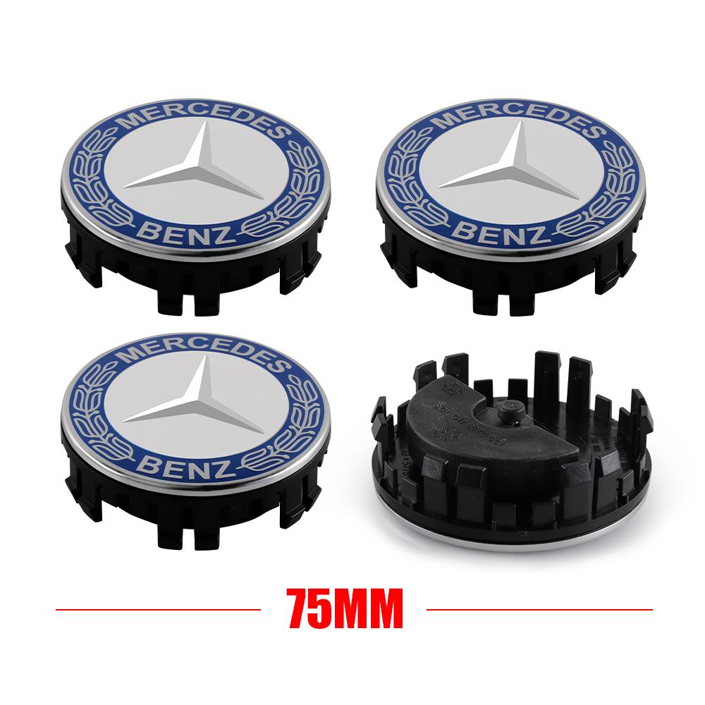 75mm Wheel Center Cover Stickers Hub Cap Accessories For Mercedes Benz W212 W213 W214 W210 GLK GLS W203 W204 W211 AMG CLS ML C36