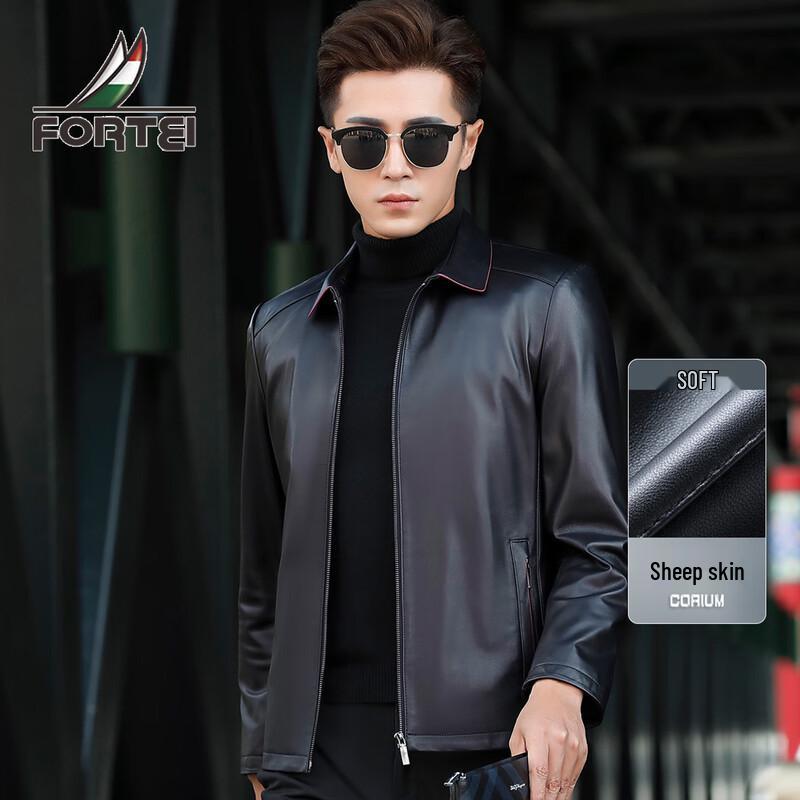 

Futing Men s Genuine Sheepskin Leather Jacket M