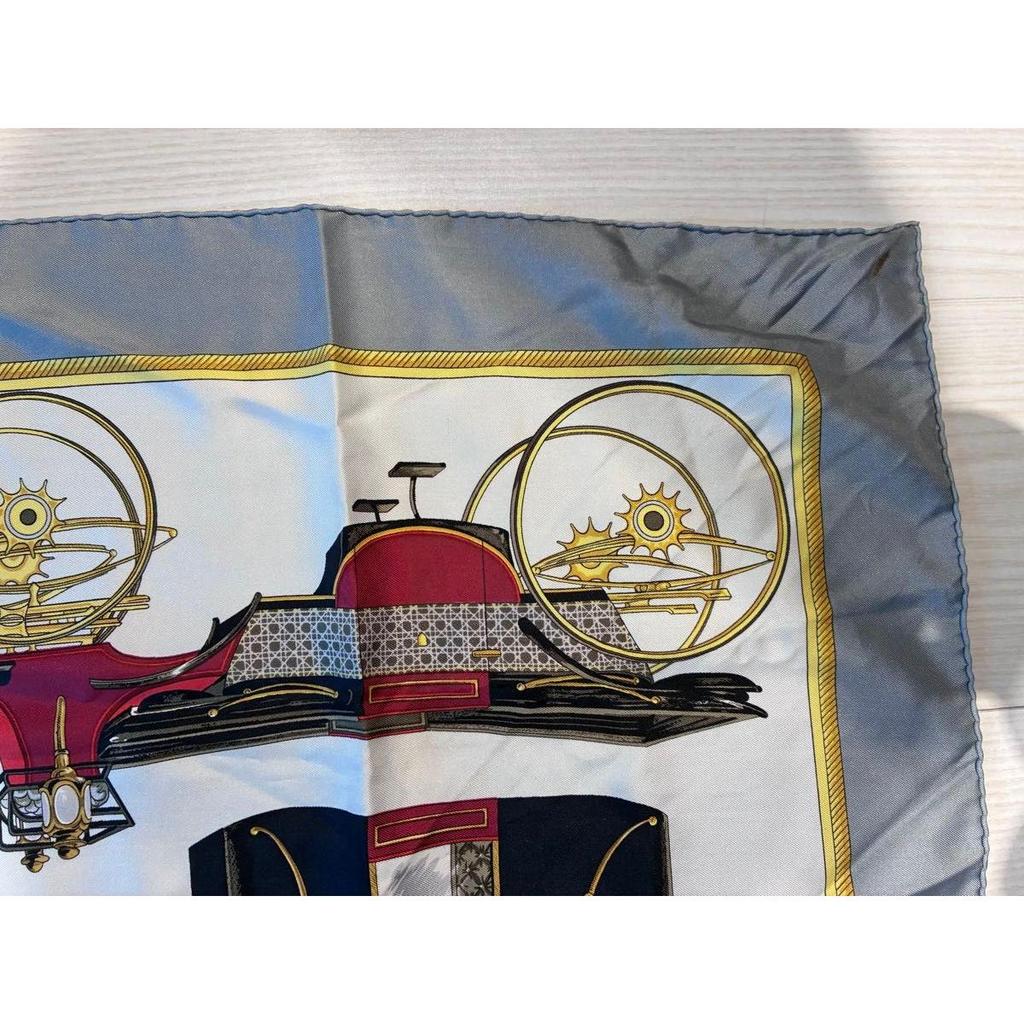 Used [Price Drop!] HERMES Scarf Carriage Motif Silk Multicolor