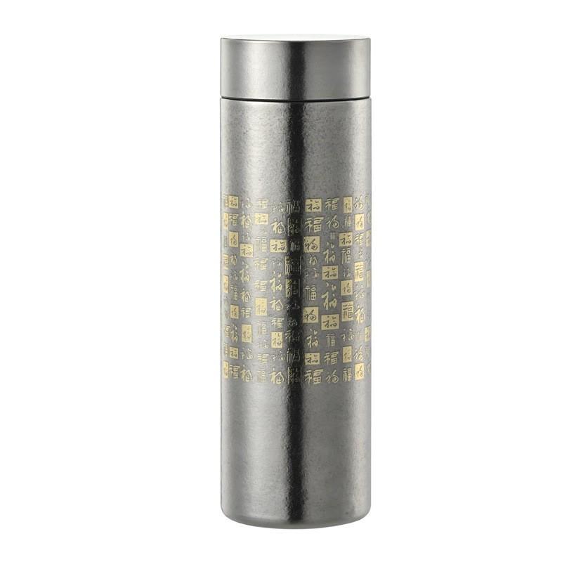 Pure Titanium Vacuum Insulated Travel Mug With Tea Infuser Men Office Business Use Lightweight Luxury Water Bottle 500ml