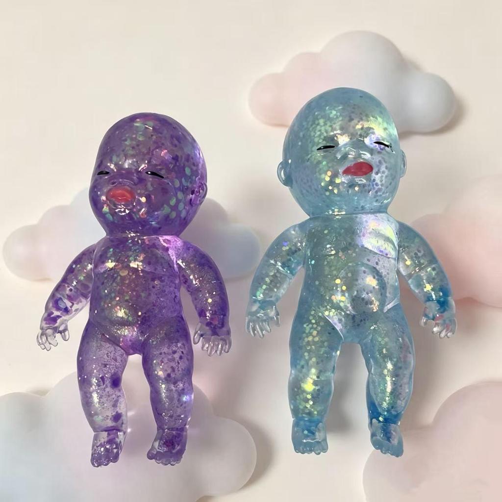 Colorful Little Candy Man Decompression Squeeze Toy - Four-Color Malt Candy Doll