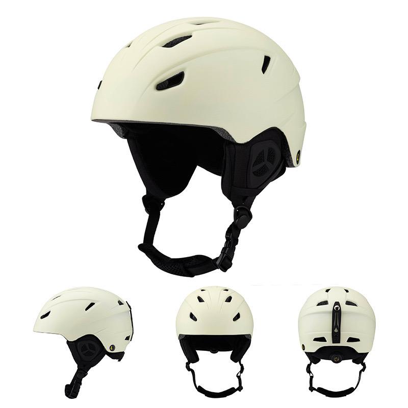 F-SH-47 Ski Helmet with Removable Liner and Ear Pads Goggles Compatible PC Material for All