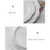 Embossed Design Ceramic Dessert Plate White/Yellow Color Western Dining Tableware  Kitchen Use