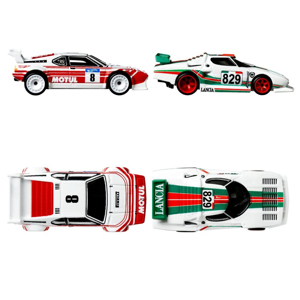 Hot Wheels Premium BMW M1 Procar Lancia Stratos Group 5 HFF30 2-Pack / (Ages 3+) Green/Red 1/64