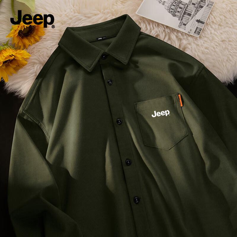 JEEP Men s Corduroy Long-Sleeve Shirt M