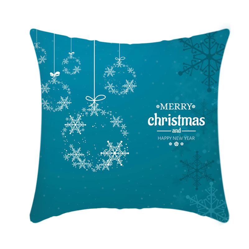 Ice and Snow Series Christmas Pillowcase, Blue Ice and Snow Ins Windblown Hair Pillowcase, American Cushion