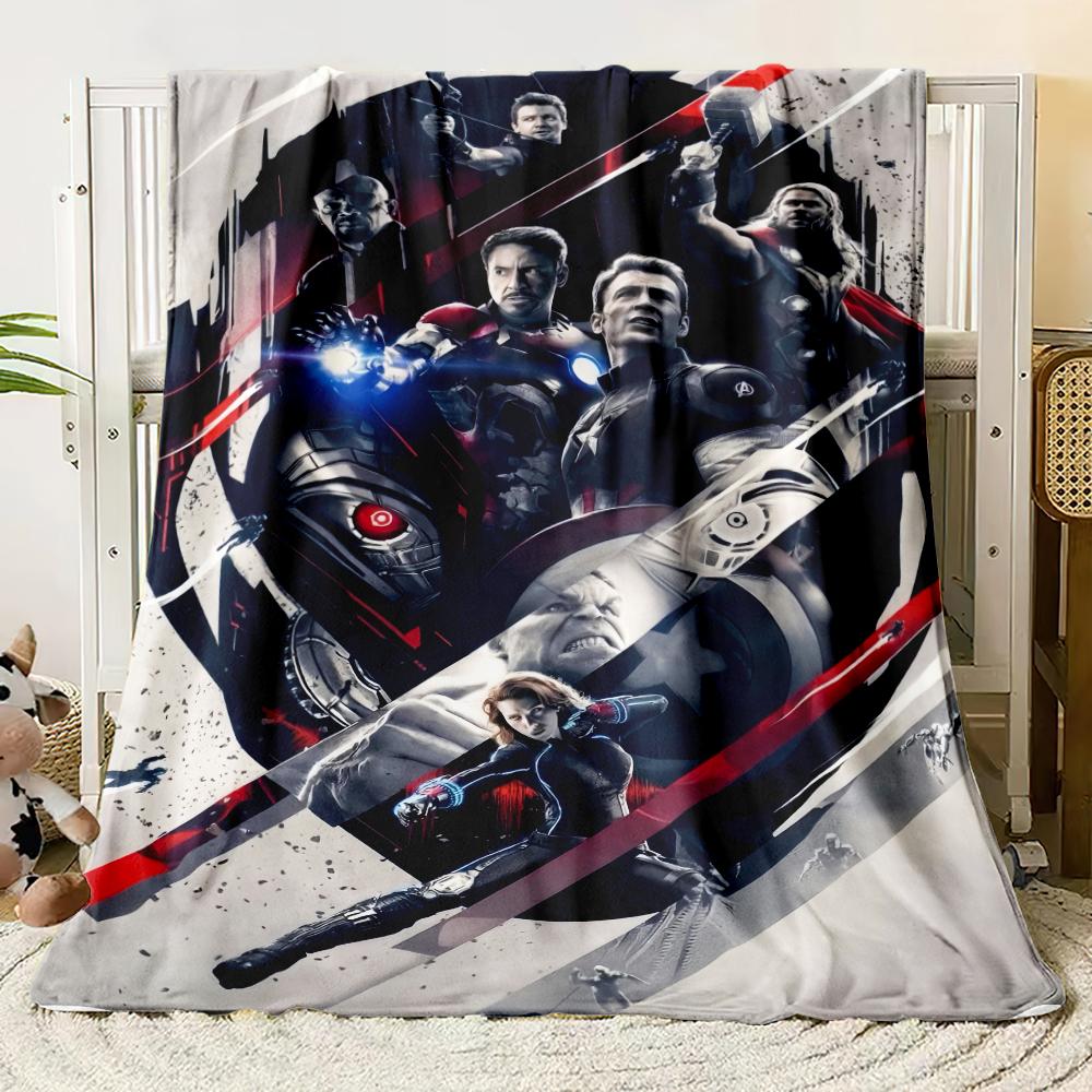 Marvel Flannel thin Blanket Bedroom Living Room Sofa Blanket Student Nap Office Nap Camping Trip Girlfriend Gift