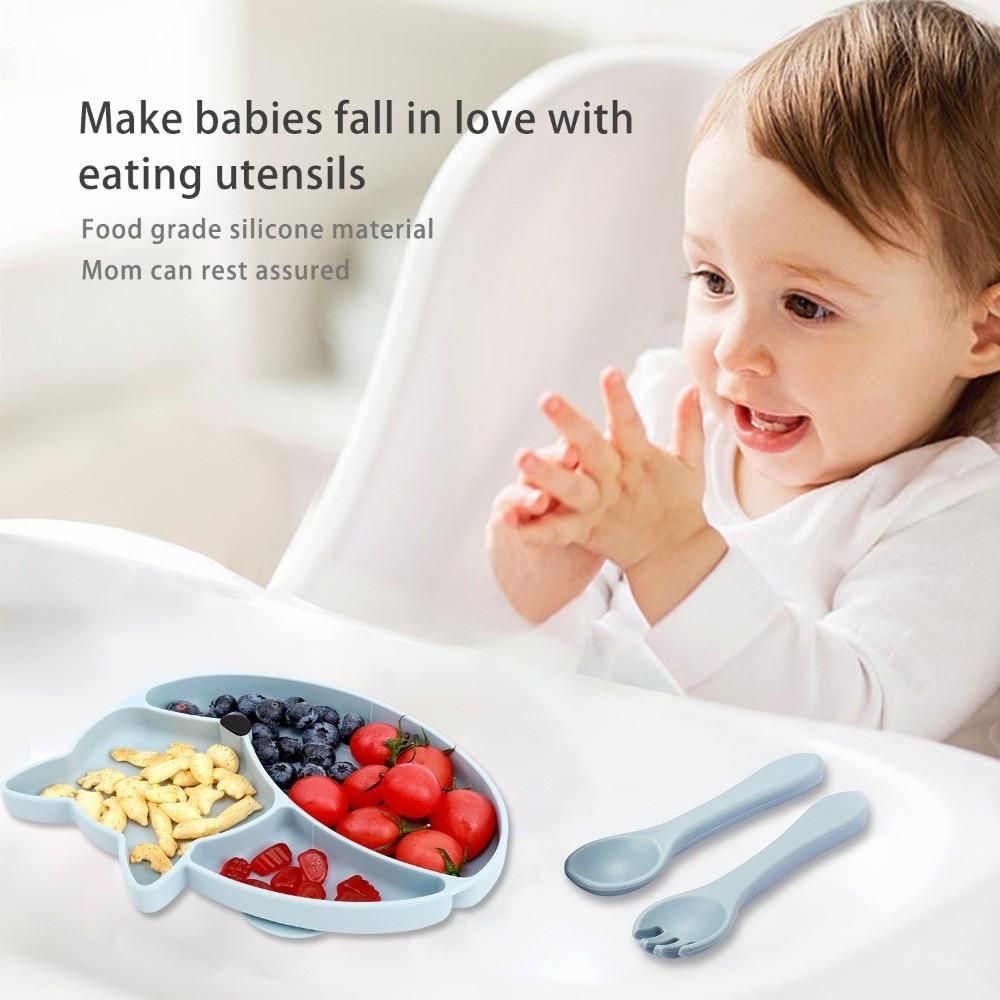 Food Grade Baby Bowls Silicone Baby Plates Premium Grip Dish  for Toddler