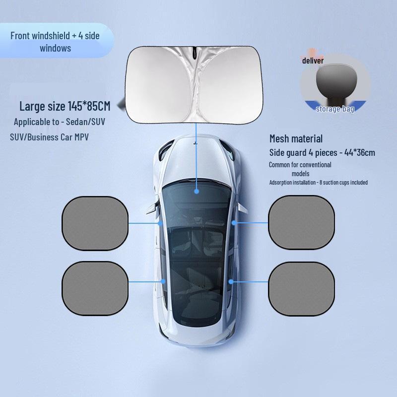 Bilvindruta Solskydd & Värmeisolering Solskydd – Solskyddsparaply för Små Bilar