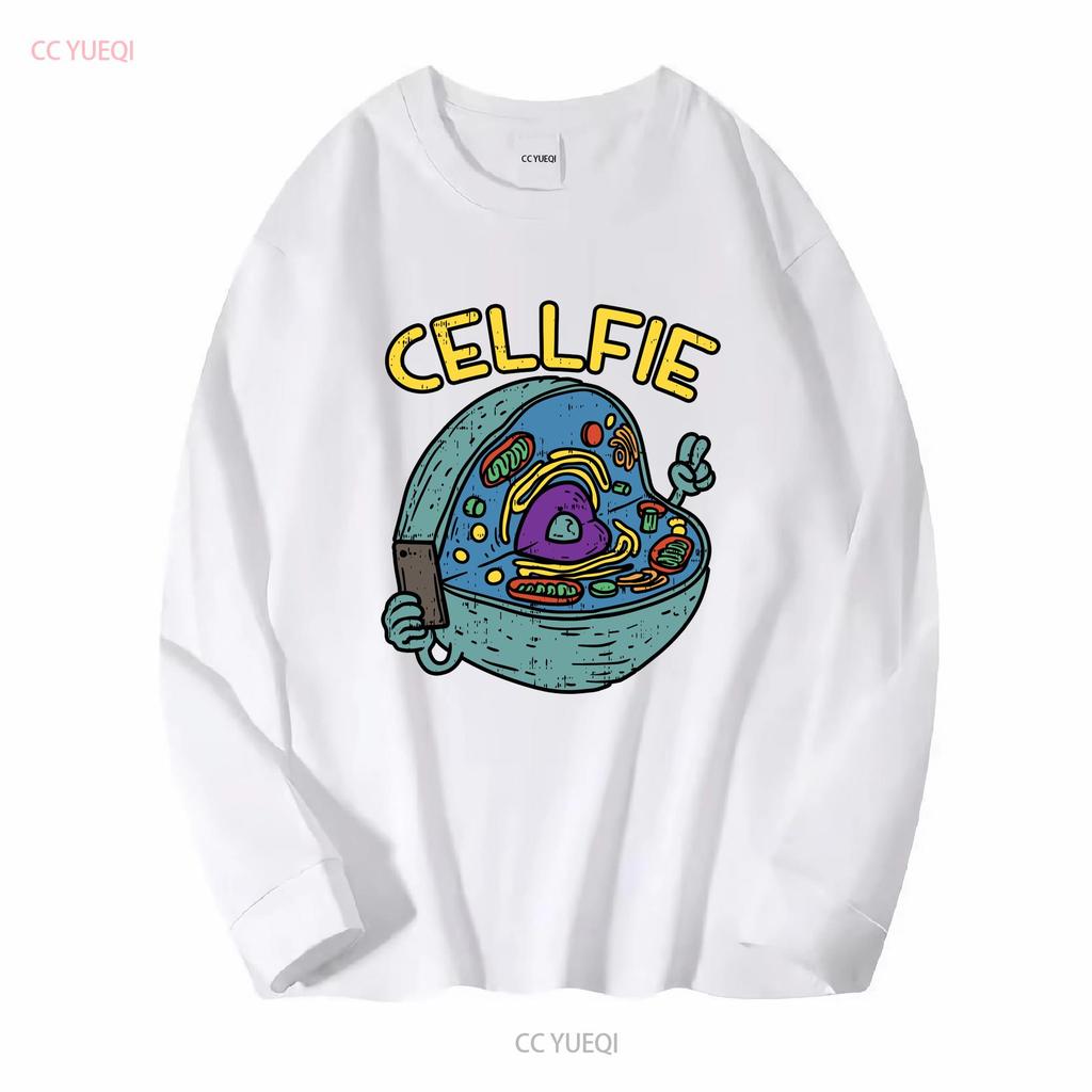 Cellfie T Shirt Funny Science Womens Teacher Biology Mens For Teachers long or short sleeves vintage Washed homme Versatile