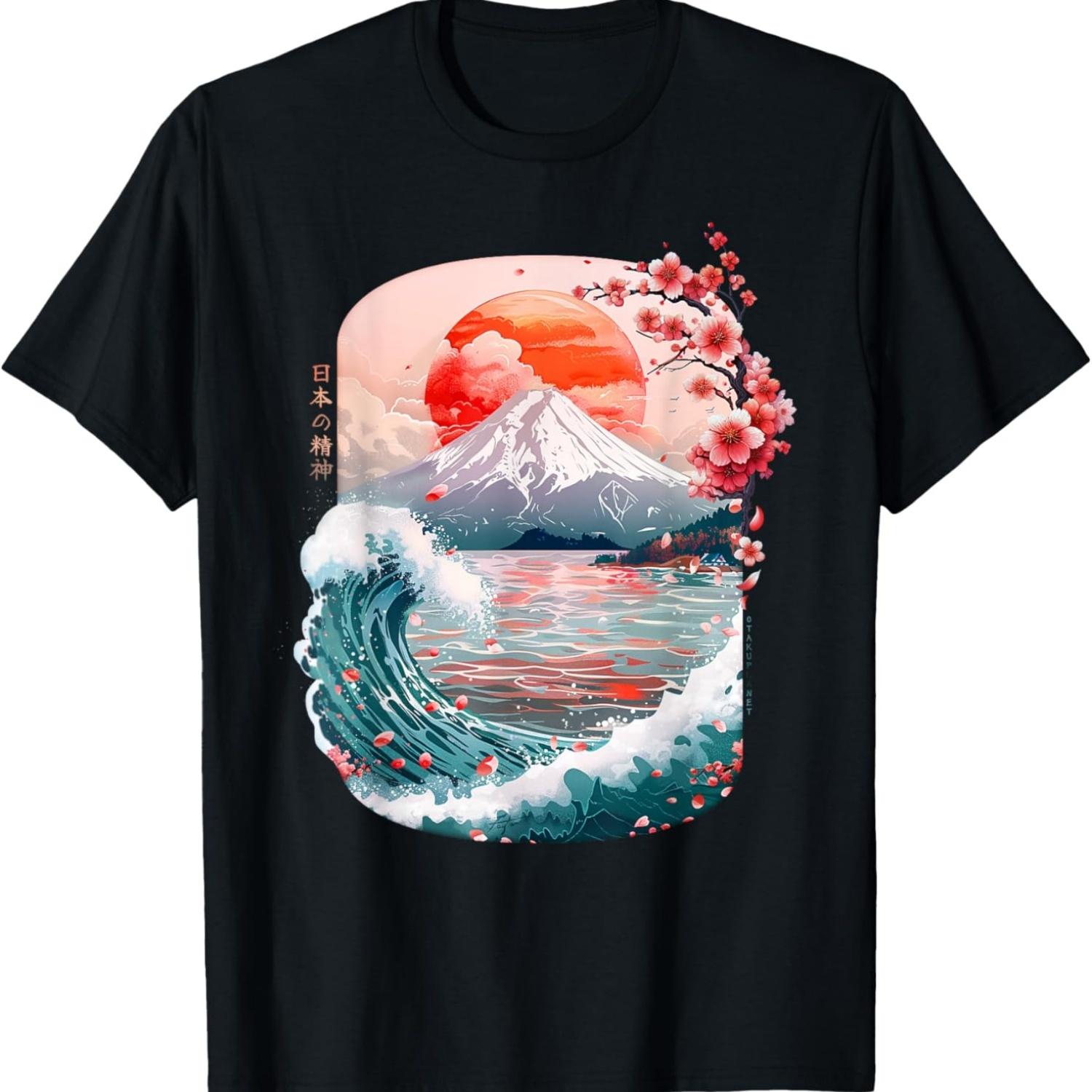 Japan Spirit in Retro vibes 90s Vaporwave Harajuku Aesthetic T-Shirt S чёрный