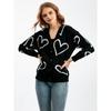 Herbst und Winter Damen Strickjacke Pullover Love Short Cardigan Jacke