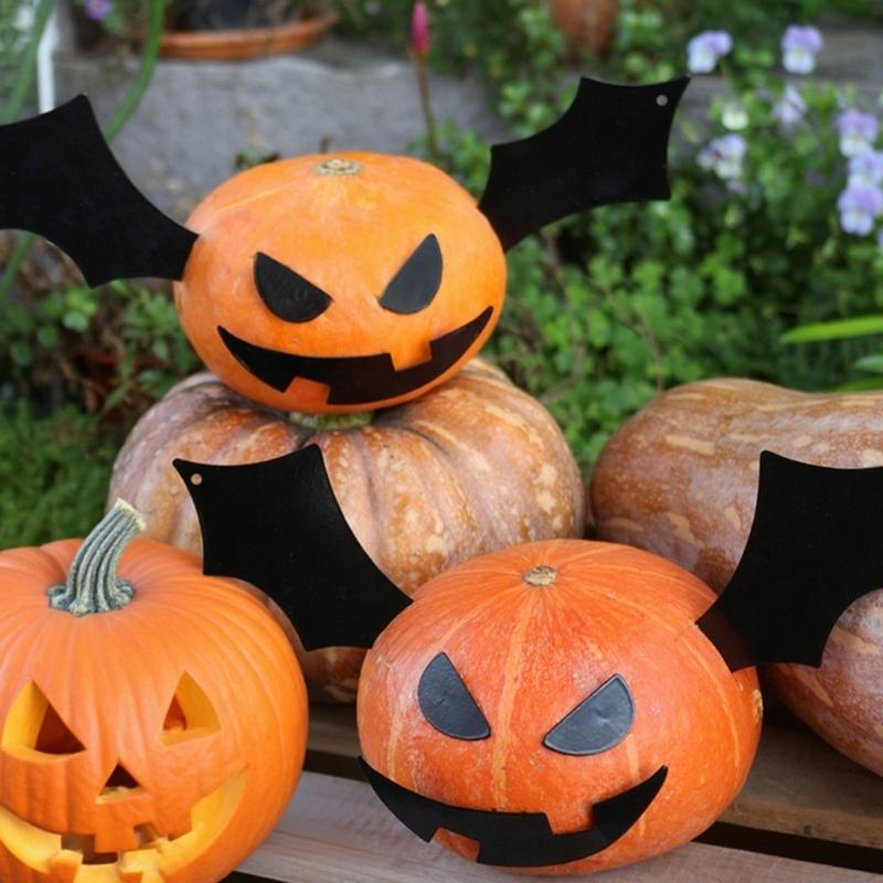 Halloween Pumpkin Decorating Inserts Craft Halloween Game Activities Party Favor Eyes Mouth for Glass Window