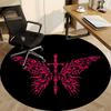 1PC Butterfly Sword Office Round Area Rug, Indoor Mat Suitable For Office, Under Office Chairs Bedroom Living Room Home Decor, Room DecoT1223064