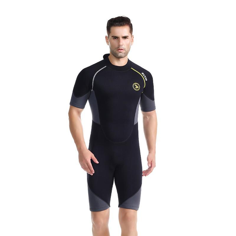 Mens 1.5mm Neoprene Full Body Short Sleeve Wetsuit Surfing Diving Snorkeling Warmth UV Protection Summer Winter