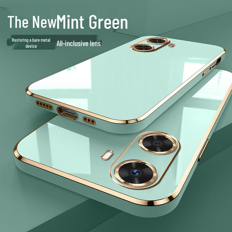 Applicable Huawei Enjoy 80 Phone Case Lens Coverage; Electroplated Solid Color Soft Shell for Enjoy 70X.