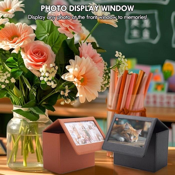 [Hiyqin] Photo Storage Box for Instax Wide/Polaroid Now+/I-Type/OneStep2 Instant Film, 3.5x4.3 inch, Fujifilm Instax Wide 400/300 Image