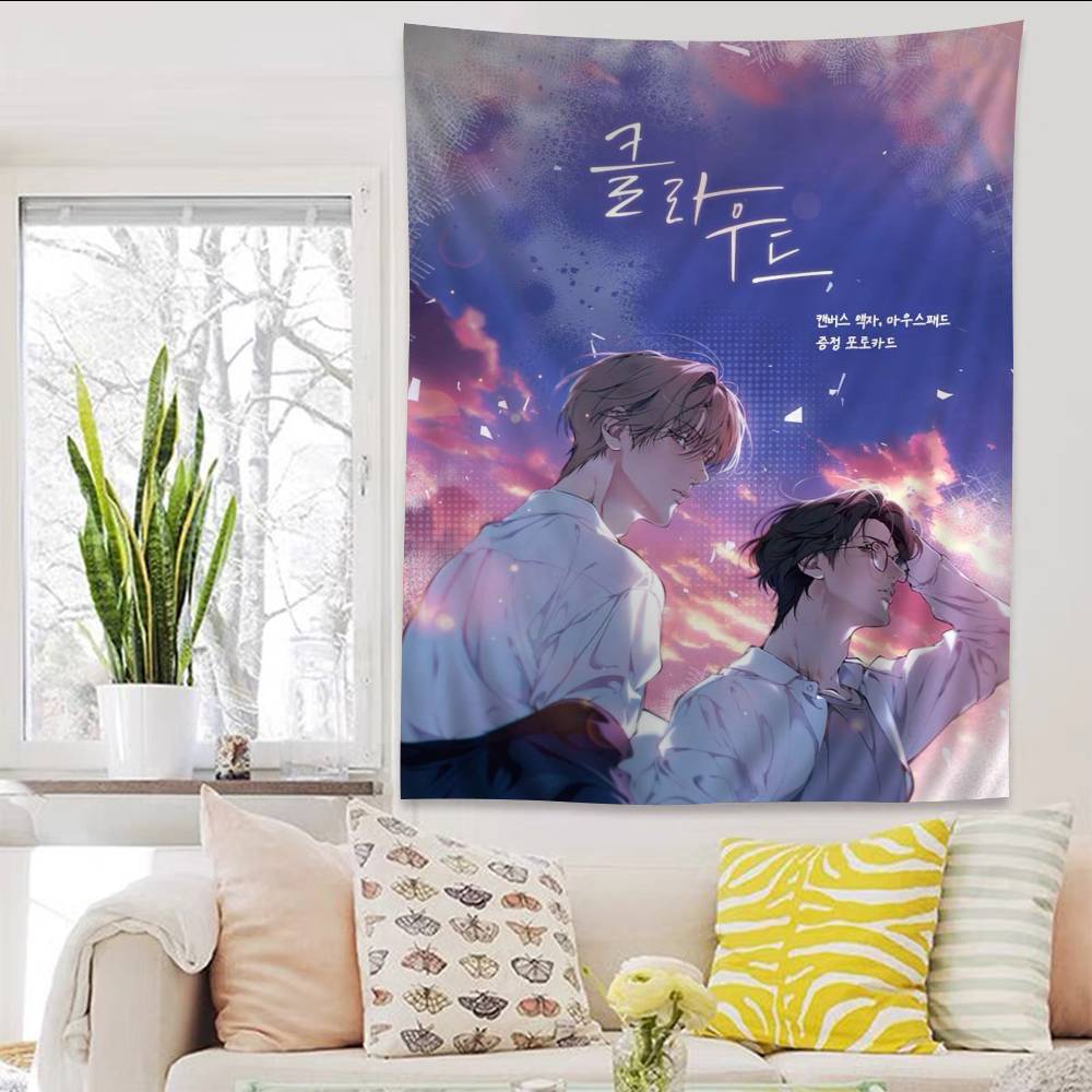 Anime Lost In The Cloud Anime Tapestry Indian Buddha Wall Decoration Witchcraft Bohemian Hippie Wall Hanging Sheets