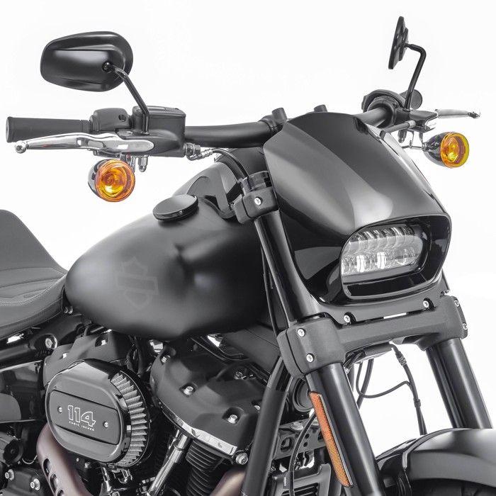 Masque de phare avant pour Harley Davidson Softail Fat Bob 114 18-25 noir