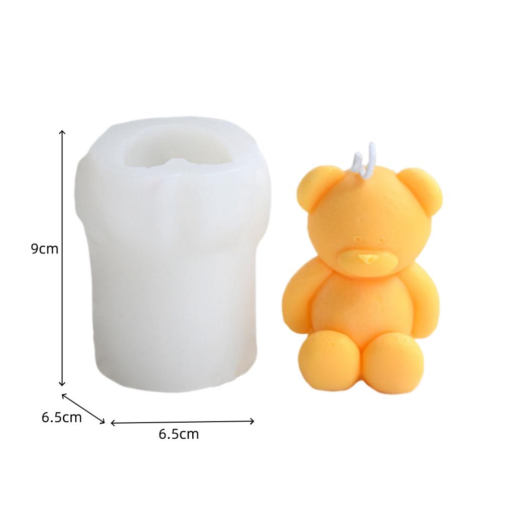 3D Bear Silicone Mold For Scented Candle Making Cute Bear Shape DIY Craft Mold Resin Mold Home Decor