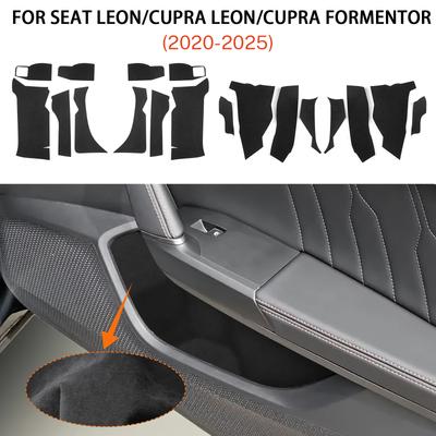 For Seat Leon MK4 Cupra Leon Cupra Formentor 2020 2021 2022 2023 2024 2025 Car Front Rear Doors Map Pocket Sticker Interior Trim